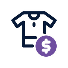 shirt dual tone icon. Sleek and modern vector icon for websites, mobile apps, marketing materials, and corporate design. Fully scalable and ready to use.
