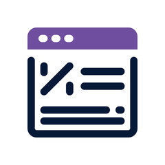 web dual tone icon. Sleek and modern vector icon for websites, mobile apps, marketing materials, and corporate design. Fully scalable and ready to use.