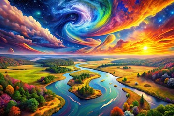 Surreal New Jersey Map: Dreamlike Landscape Photography