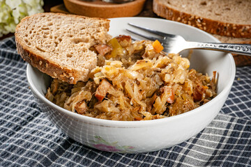 Bigos - traditional Polish cuisine.