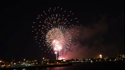fireworks over the river