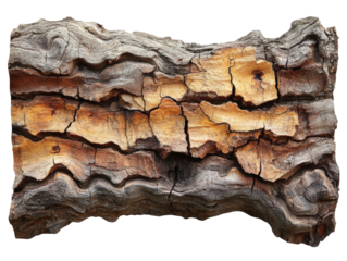 A beautifully textured wood log showcasing unique patterns and earthy colors