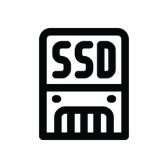 ssd line icon. Clean and minimalist vector icon for websites, mobile apps, presentations, and logos. Fully scalable and customizable for any project.