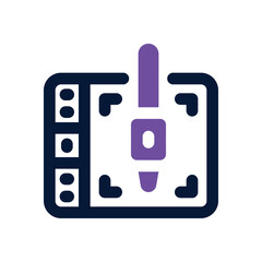 graphic tablet dual tone icon. Sleek and modern vector icon for websites, mobile apps, marketing materials, and corporate design. Fully scalable and ready to use.