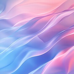 Soft waves of pastel colors create a serene backdrop.