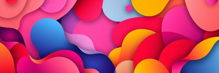 Vibrant Colorful Hearts Background Design with Vivid Hues and Playful Patterns for Creative Projects
