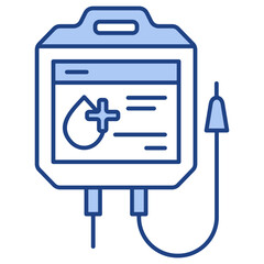Blood Bag Blue Icon