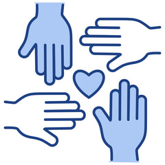 Charity Blue Icon