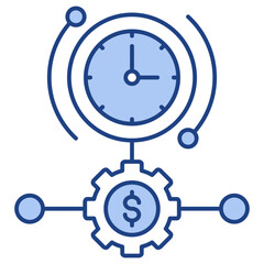 Time Management Blue Icon