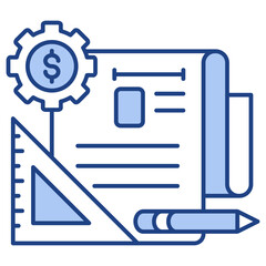 Fototapeta premium Project Blue Icon