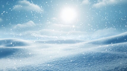 Sports Competitions in Snowy Mountain Landscape