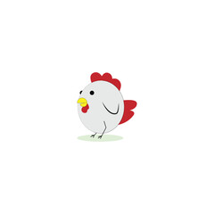 Cute chicken character vector illustration-01