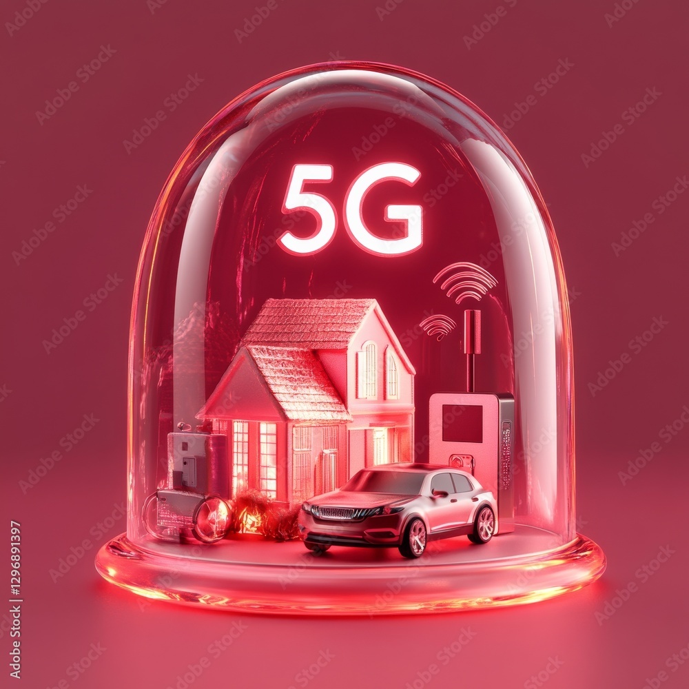 Poster 5g connectivity: a glimpse into the future of smart homes and autonomous vehicles protected under a 
