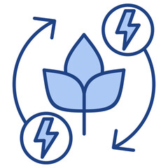Natural Process Blue Icon