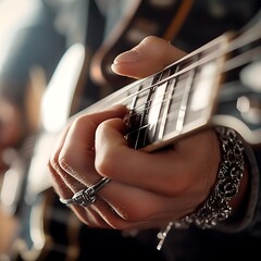 Live music performance concert venue photography evening close-up passionate guitar playing
