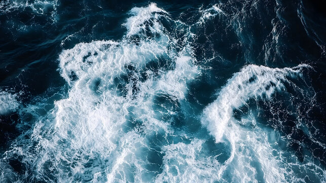 Foamy waves with ocean water texture, bright natural maritime pattern, ripped surface motion, abstract summer background, clear tropical sea design, nature blue ocean pattern wallpaper