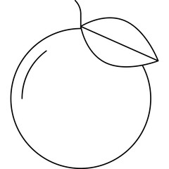 Mandarin single vector icon illustration