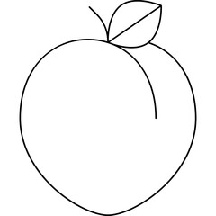 Plum single vector icon illustration