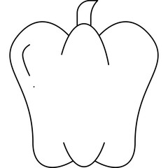 Pepper single vector icon illustration