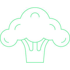 Broccoli single vector icon illustration