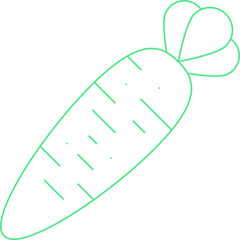Carrot single vector icon illustration