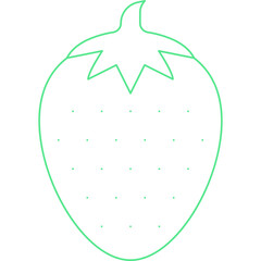 Strawberry single vector icon illustration
