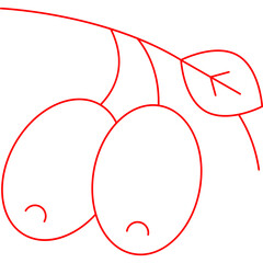 Olives single vector icon illustration