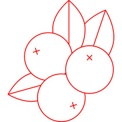 Blueberry single vector icon illustration