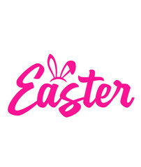 Easter typography clip art design on plain white transparent isolated background for card, shirt, hoodie, sweatshirt, apparel, tag, mug, icon, poster or badge