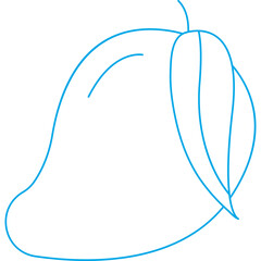 Mango single vector icon illustration