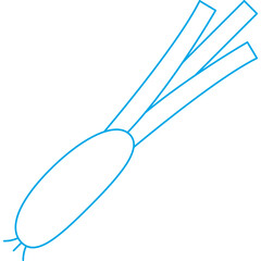 Spring Onion single vector icon illustration