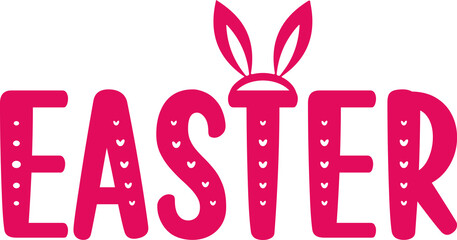 Easter typography clip art design on plain white transparent isolated background for card, shirt, hoodie, sweatshirt, apparel, tag, mug, icon, poster or badge © AllYearRoundDesigns