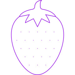 Strawberry single vector icon illustration