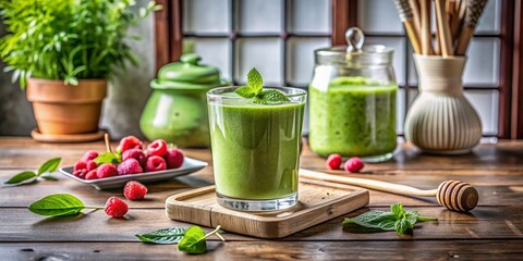 Vegan Matcha Green Tea Smoothie Recipe: Cozy Kitchen Aesthetic