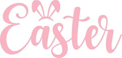 Easter typography clip art design on plain white transparent isolated background for card, shirt, hoodie, sweatshirt, apparel, tag, mug, icon, poster or badge
