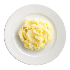 Freshly Made Mashed Potato on Clean White Plate