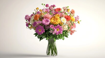 Vibrant Flower Bouquet in a Vase, Perfect for Spring