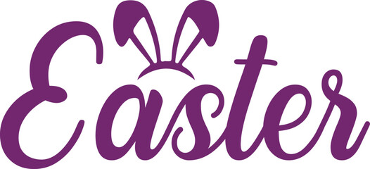 Obraz premium Easter typography clip art design on plain white transparent isolated background for card, shirt, hoodie, sweatshirt, apparel, tag, mug, icon, poster or badge