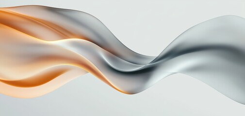 Obraz premium Abstract luminous pastel mist swirling gently over a soft monochrome gradient, creating a dreamy ethereal aesthetic