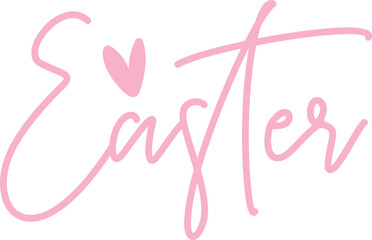 Fototapeta premium Easter typography clip art design on plain white transparent isolated background for card, shirt, hoodie, sweatshirt, apparel, tag, mug, icon, poster or badge