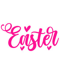 Easter typography clip art design on plain white transparent isolated background for card, shirt, hoodie, sweatshirt, apparel, tag, mug, icon, poster or badge