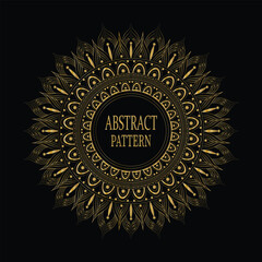 Luxury ornamental mandala design background in black and gold color