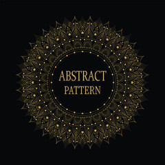 Luxury ornamental mandala design background in black and gold color