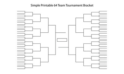 Fototapeta premium 64 Team Tournament Bracket