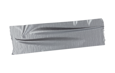 a piece of reinforced tape pasted on the wall, isolated from the  background