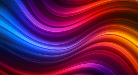 Abstract Colorful Background, Wavy Gradient Shapes, Dynamic Flowing Lines, Vibrant Modern Design