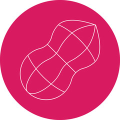 Peanut single vector icon illustration