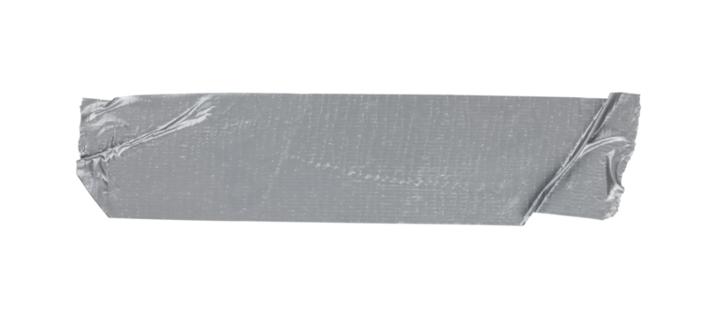 a piece of reinforced tape pasted on the wall, isolated from the  background