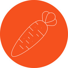 Carrot single vector icon illustration