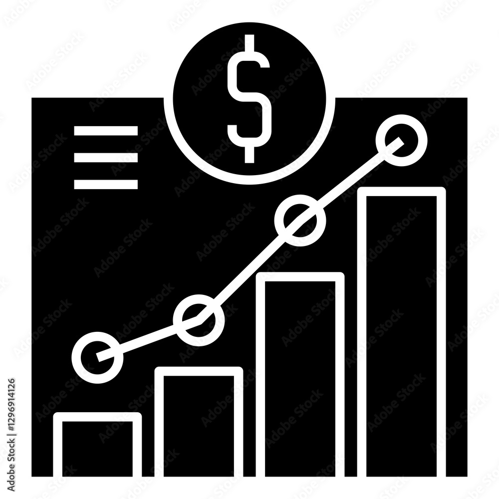 Poster statistic statistic vector icon